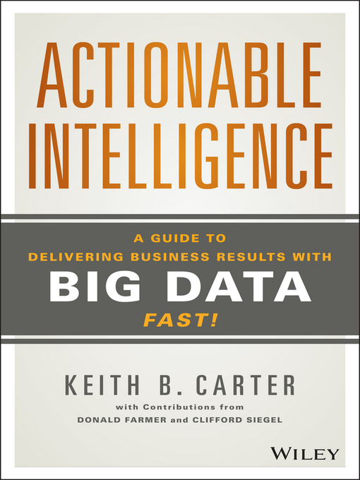 Title details for Actionable Intelligence by Keith B. Carter - Available